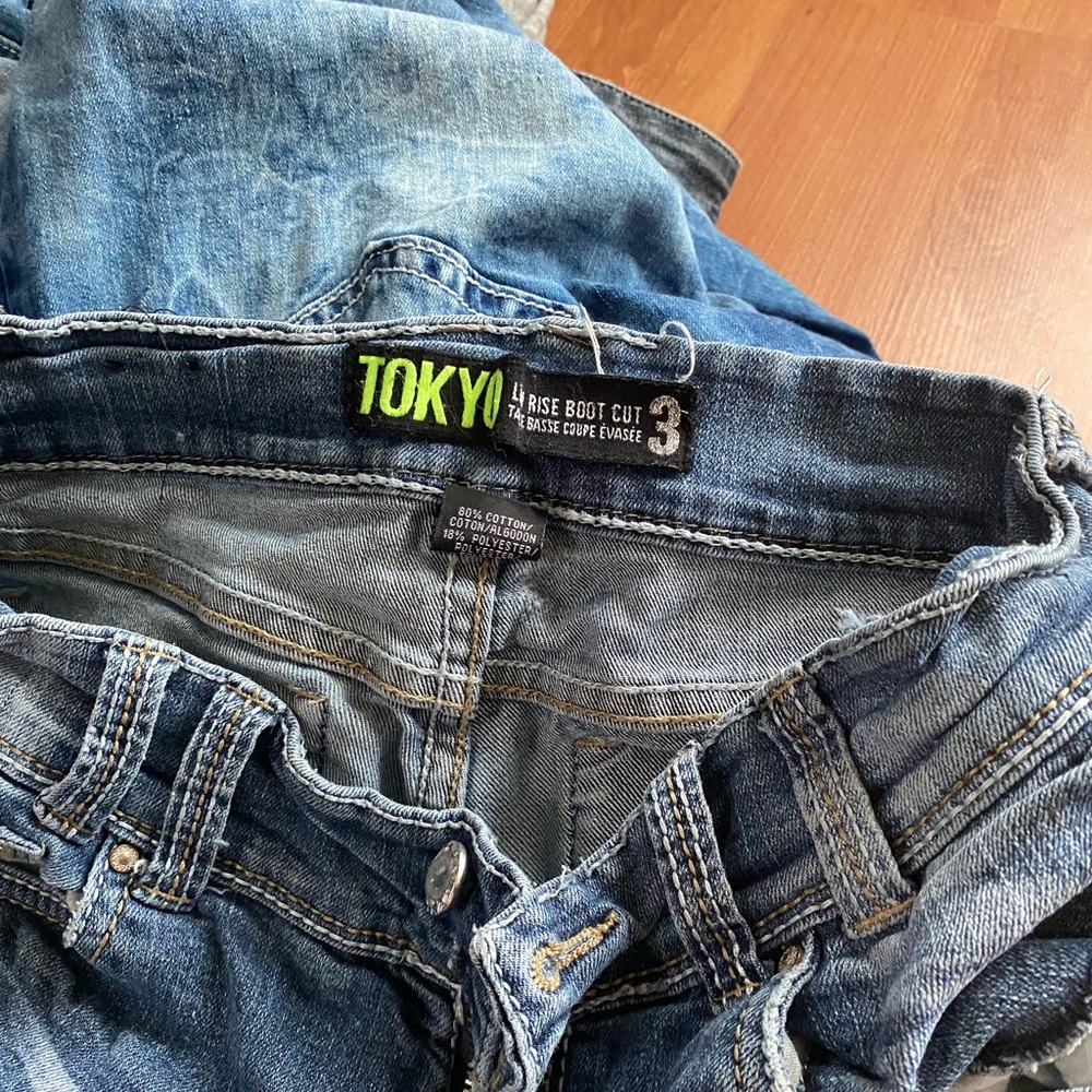 Long leg jeans and jean shorts